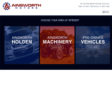 Tablet Screenshot of ainsworthmotors.com.au